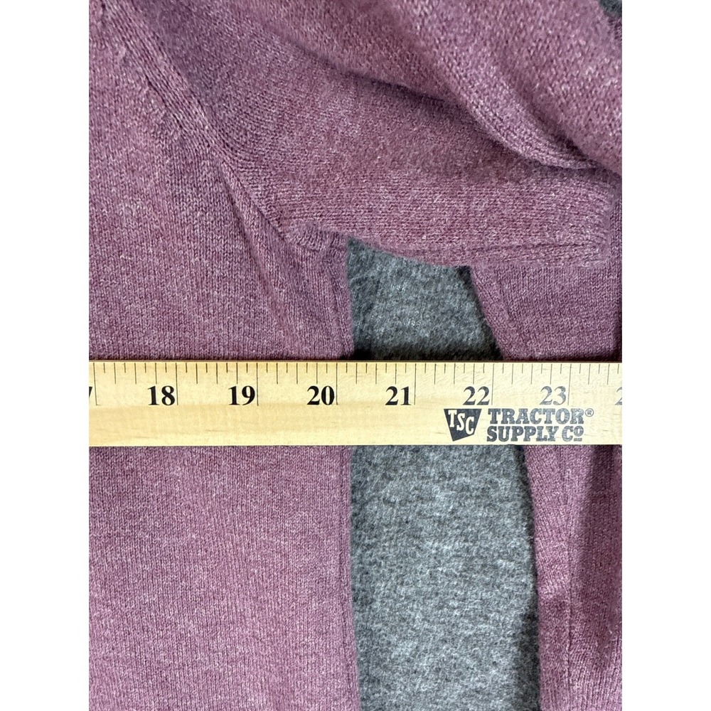 J. Jill VNeck Sweater Mauve Purple Cotton Blend Knit Size M Office Career Travel - Picture 5 of 9
